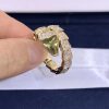 Bvlgari Serpenti Ring with Peridot Head and Full Pavé Diamonds AN856157