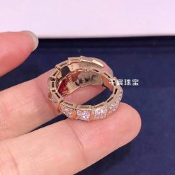 Bvlgari Serpenti Ring Set with Diamonds and a Rubellite on the Head 347593