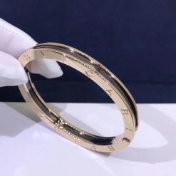 Bvlgari B.zero1 Bangle Bracelet in 18k Rose Gold and Cermet 352998