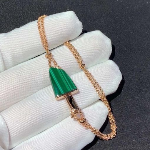 Bvlgari Gelati Rose Gold Soft Bracelet Set with Malachite 354743