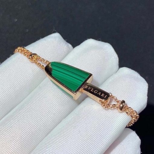 Bvlgari Gelati Rose Gold Soft Bracelet Set with Malachite 354743