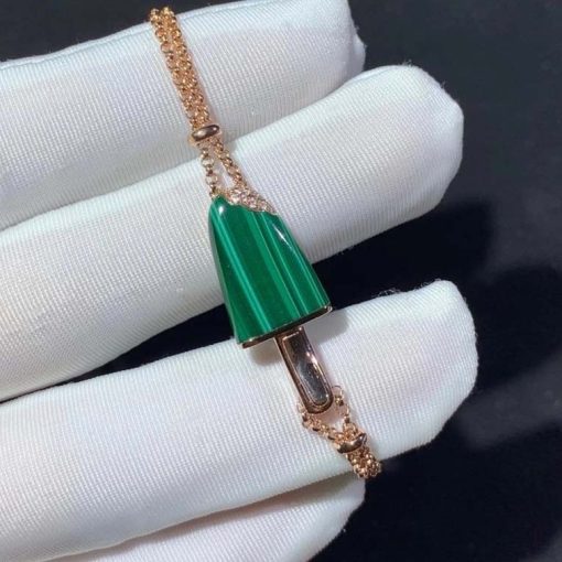 Bvlgari Gelati Rose Gold Soft Bracelet Set with Malachite 354743