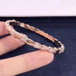 Bvlgari Serpenti Rose Gold Bracelet Set with Demi Pavé Diamonds 355043