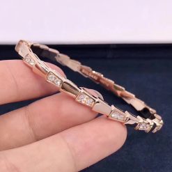 Bvlgari Serpenti Rose Gold Bracelet Set with Demi Pavé Diamonds 355043