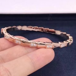 Bvlgari Serpenti Rose Gold Bracelet Set with Demi Pavé Diamonds 355043