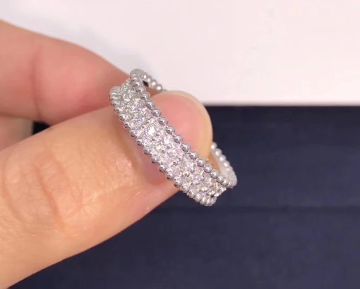 Van Cleef & Arpels Perlée Diamonds Ring 1 Row White Gold Diamond VCARP4E200