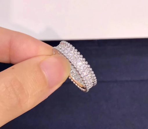 Van Cleef & Arpels Perlée Diamonds Ring 1 Row White Gold Diamond VCARP4E200