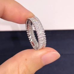 Van Cleef & Arpels Perlée Diamonds Ring 1 Row White Gold Diamond VCARP4E200