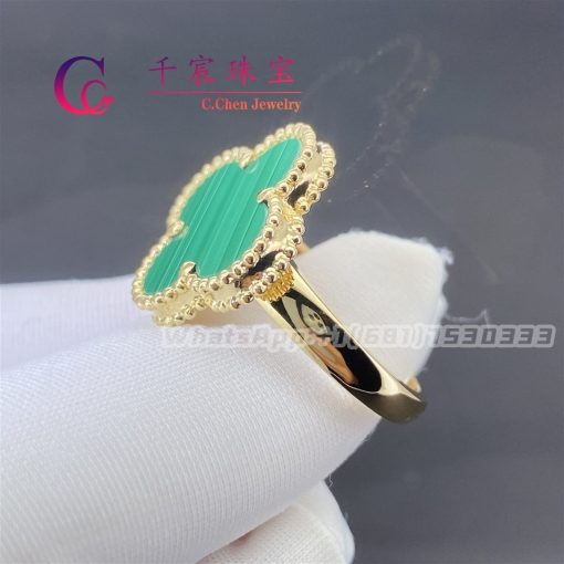 Van Cleef & Arpels Magic Alhambra Ring Yellow Gold Malachite VCARO3AV00