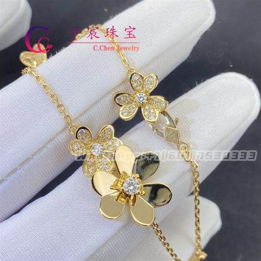 Van Cleef & Arpels Frivole Bracelet 5 Flowers Yellow Gold Diamond VCARP3W400