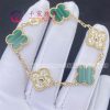 Van Cleef & Arpels Vintage Alhambra Bracelet 5 Motifs Diamond Malachite VCARO7GQ00