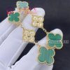 Van Cleef & Arpels Magic Alhambra Earrings 3 Motifs Diamond and Malachite VCARO9II00