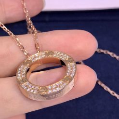 Cartier Love Necklace Diamonds Rose Gold B7224527