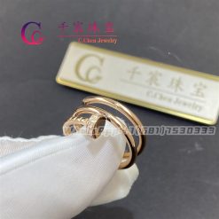 Cartie Juste Un Clou Ring 18K Rose Gold Diamonds B4210800