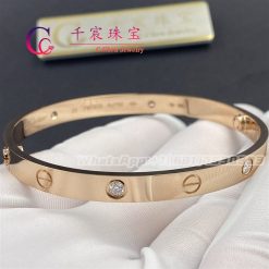 Cartier Love Bracelet 4 Diamonds Rose Gold B6036017