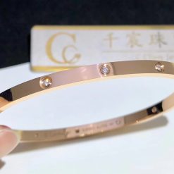 Cartier Love Bracelet 10 Diamonds Rose Gold Small Model B6047917