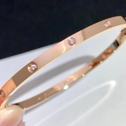 Cartier Love Bracelet 10 Diamonds Rose Gold Small Model B6047917