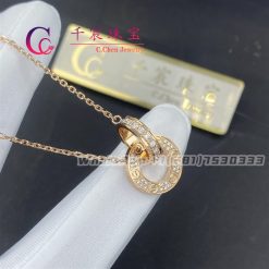 Cartie Love Necklace Rose Gold Diamonds B7224528