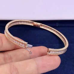 Van Cleef & Arpels Perlée Diamonds Bracelet 1 Row Medium Model rose gold Diamond VCARP27F00