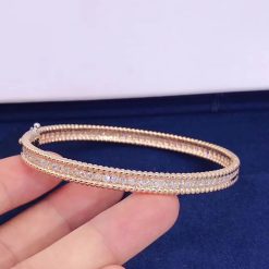 Van Cleef & Arpels Perlée Diamonds Bracelet 1 Row Medium Model rose gold Diamond VCARP27F00