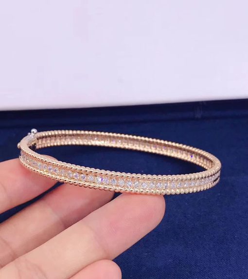 Van Cleef & Arpels Perlée Diamonds Bracelet 1 Row Medium Model rose gold Diamond VCARP27F00