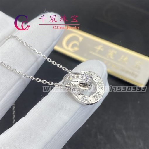 Cartie Love Necklace White Gold Diamonds B7216300