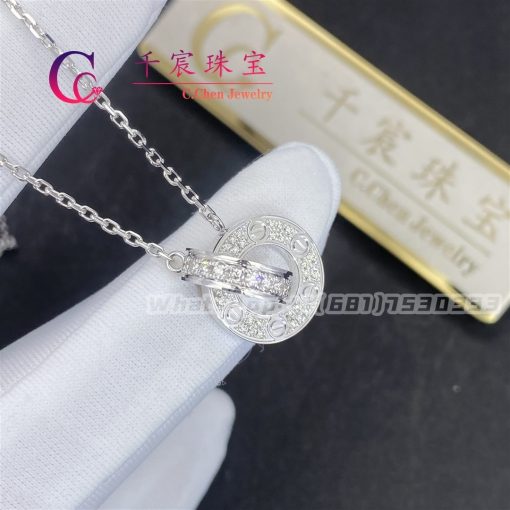 Cartie Love Necklace White Gold Diamonds B7216300