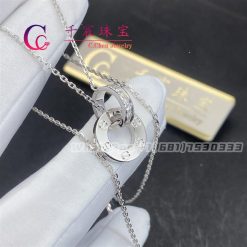 Cartie Love Necklace White Gold Diamonds B7216300