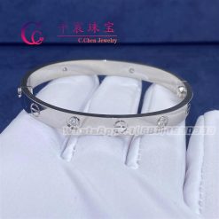 Cartier Love Bracelet 4 Diamonds White Gold B6035817