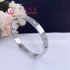 Cartier Love Bracelet 4 Diamonds White Gold B6035817