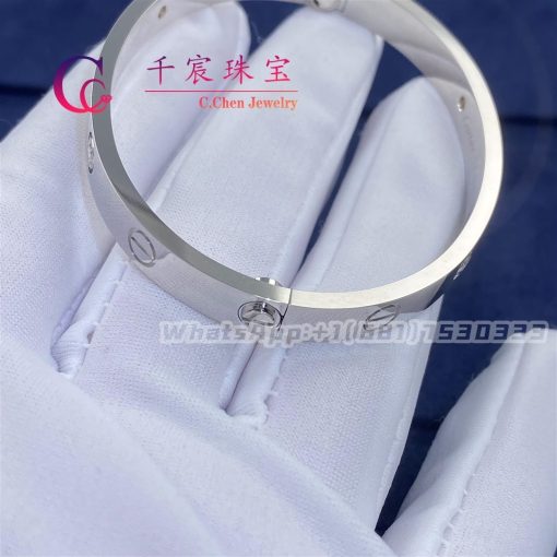 Cartier Love Bracelet 4 Diamonds White Gold B6035817