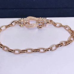 Fred Force 10 Bracelet 18k Rose Gold and Diamonds Large Model