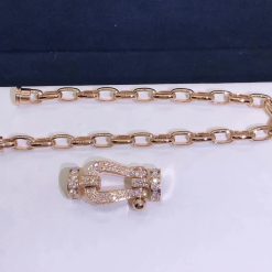 Fred Force 10 Bracelet 18k Rose Gold and Diamonds Large Model