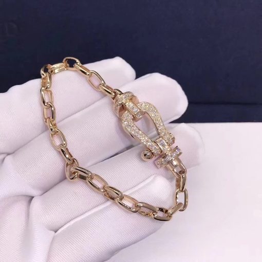 Fred Force 10 Bracelet 18k Rose Gold and Diamonds Large Model