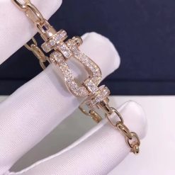 Fred Force 10 Bracelet 18k Rose Gold and Diamonds Large Model