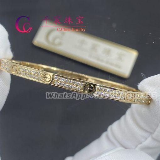 Cartier Love Bracelet Small Model PavÉ Diamonds N6710617