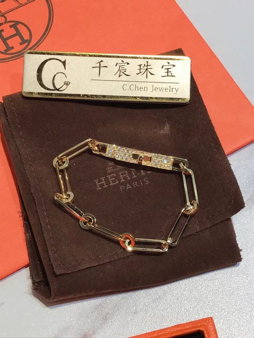 Hermes Paris Kelly Chaine Bracelet Small Model H218471b 00lg (1)