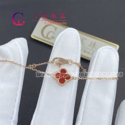 Van Cleef & Arpels Sweet Alhambra Bracelet Carnelian VCARN59K00