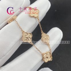 Van Cleef & Arpels Sweet Alhambra Bracelet 6 Motifs rose gold VCARO8DD00