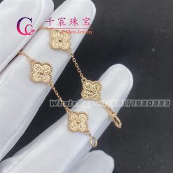 Van Cleef & Arpels Sweet Alhambra Bracelet 6 Motifs rose gold VCARO8DD00