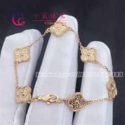 Van Cleef & Arpels Sweet Alhambra Bracelet 6 Motifs rose gold VCARO8DD00