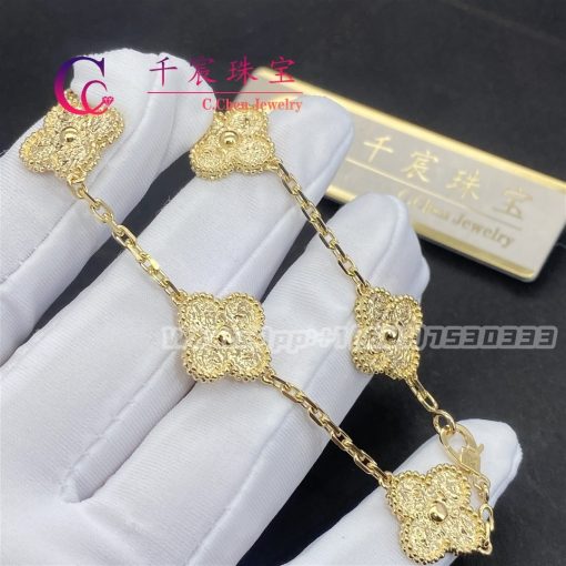 Van Cleef & Arpels Vintage Alhambra Bracelet 5 Motifs yellow gold VCARO1IE00