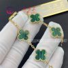 Van Cleef & Arpels Vintage Alhambra Bracelet 5 Motifs Yellow Gold Malachite VCARL80900