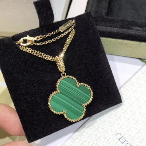 Van Cleef & Arpels Magic Alhambra Long Necklace Yellow Gold Malachite VCARO3MG00