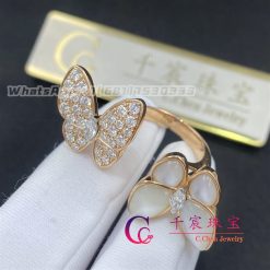 Van Cleef Arpels Two Butterfly Between The Finger Ring Mother Of Pearl Vcaro7al00 (2)