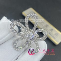Van Cleef & Arpels Flowerlace Ring Diamond And White Gold VCARP05300