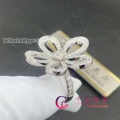 Van Cleef Arpels Flowerlace Ring Diamond And White Gold Vcarp05300 (6)