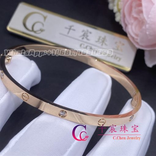 Cartier Love Bracelet 6 Diamonds Rose Gold Small Model B6047617