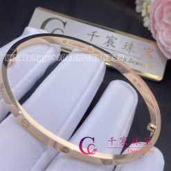 Cartier Love Bracelet 6 Diamonds Rose Gold Small Model B6047617 (4)