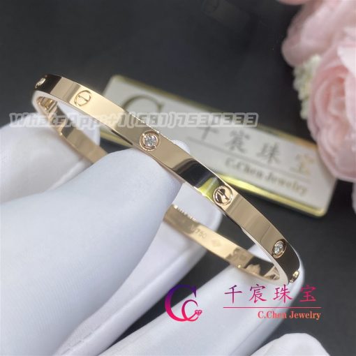 Cartier Love Bracelet 6 Diamonds Rose Gold Small Model B6047617 (5)